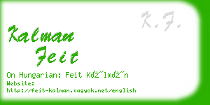 kalman feit business card